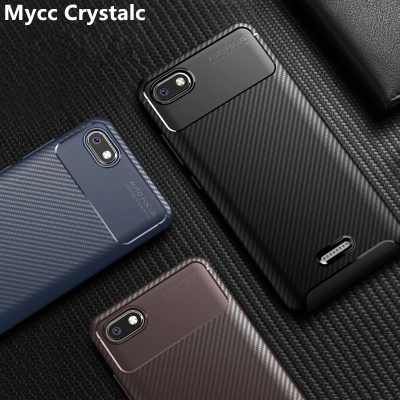 Carbon Fibre Case For Xiaomi Redmi 6A Slim Rugged Armor Shockproof Soft Rubber Silicone Phone Cover Redmi6A 5.45&quot | Мобильные