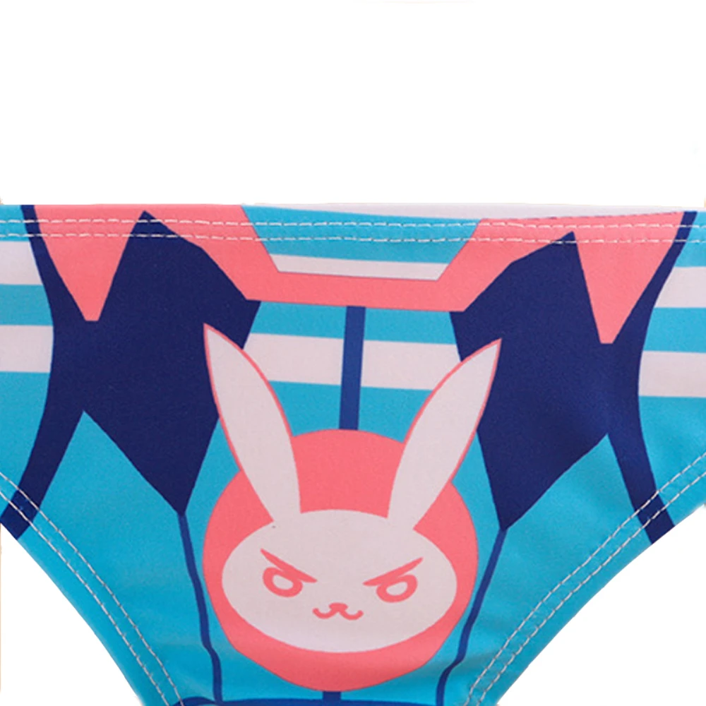 Сексуальный милый микро бикини D. va костюмы японского аниме бюстгальтер и трусики набор Косплей стринги бикини синий