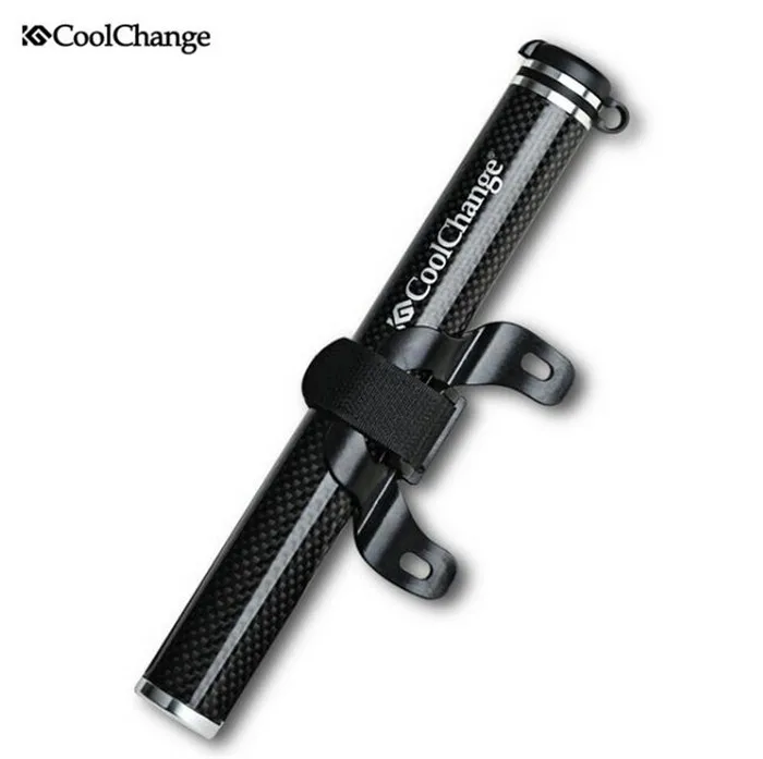 

CoolChange Carbon Fiber High Pressure Mountain Bike Bicycle Tire Pump Frame-Mounted Pumps 7.5bar/110PSI, French/Schrader valve