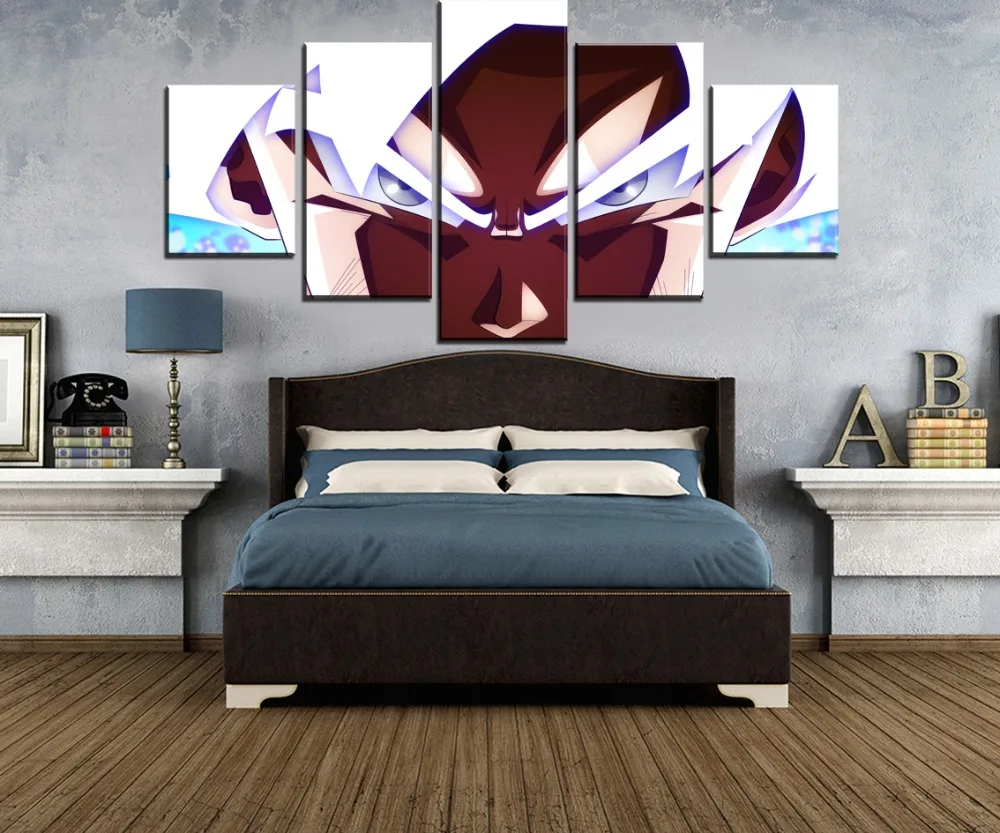 5 Pieces Dragon Ball Super Goku Painting Canvas Art Modern Home Wall Hd