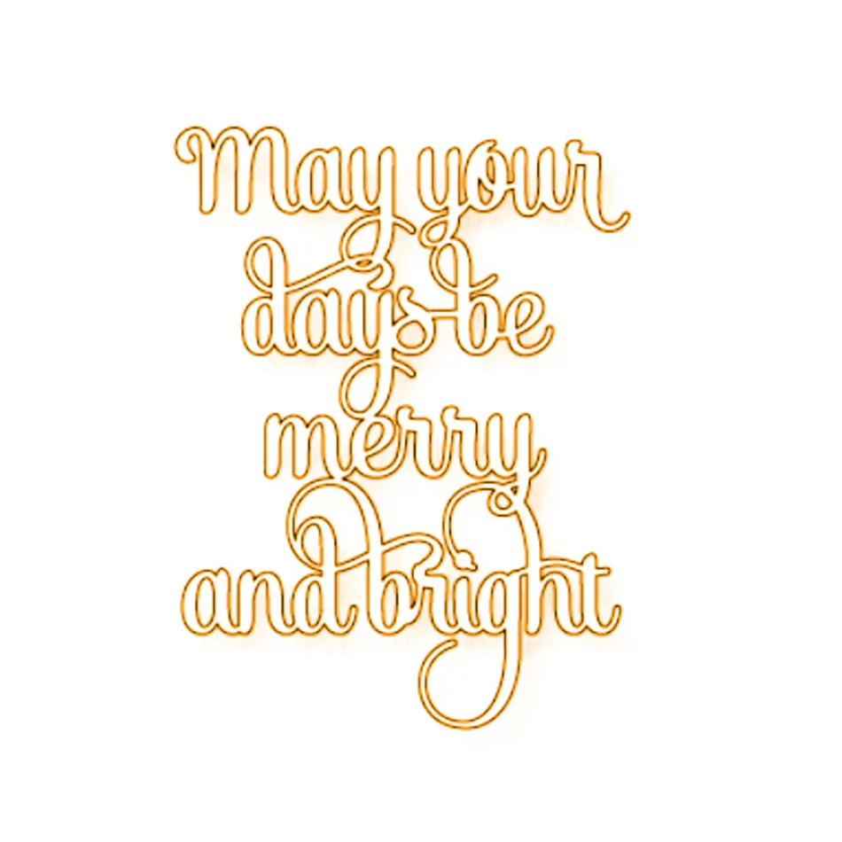 Металлические режущие штампы YaMinSanNiO Merry Bright Words новинка 2019 для скрапбукинга