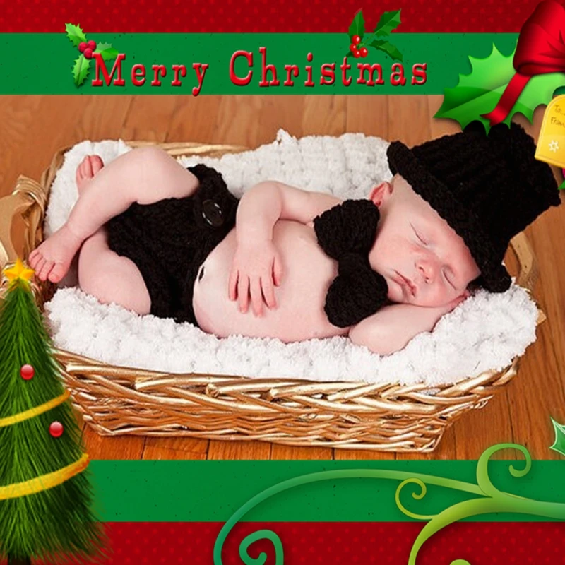 

carnaval handle knitting baby photo dress black gentleman costume suits party role acting dress bow tie new year clothing