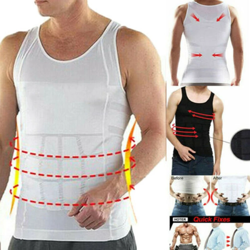 Men Ultra Lift Body Slimming Shaper Weight Loss Shapewear Waist Solid