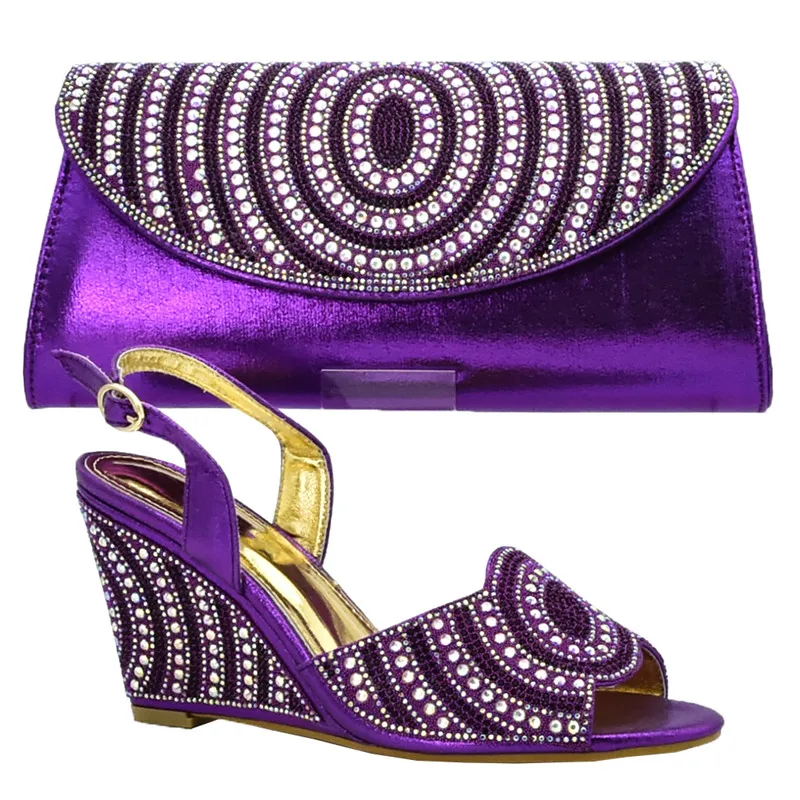 Y La Zapato Italiano Bolsa plata Bolso Decorado Para vino Mujeres Africanas Diamantes De Boda Tinto púrpura Negro oro Fiesta Las Zapatos Con Señoras Imitación Twp0EPqx