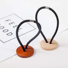 Женская простая деревянная эластичная резинка для волос бабочка лента конский хвост держатель кнопка мода горячий продукт скидка красота P