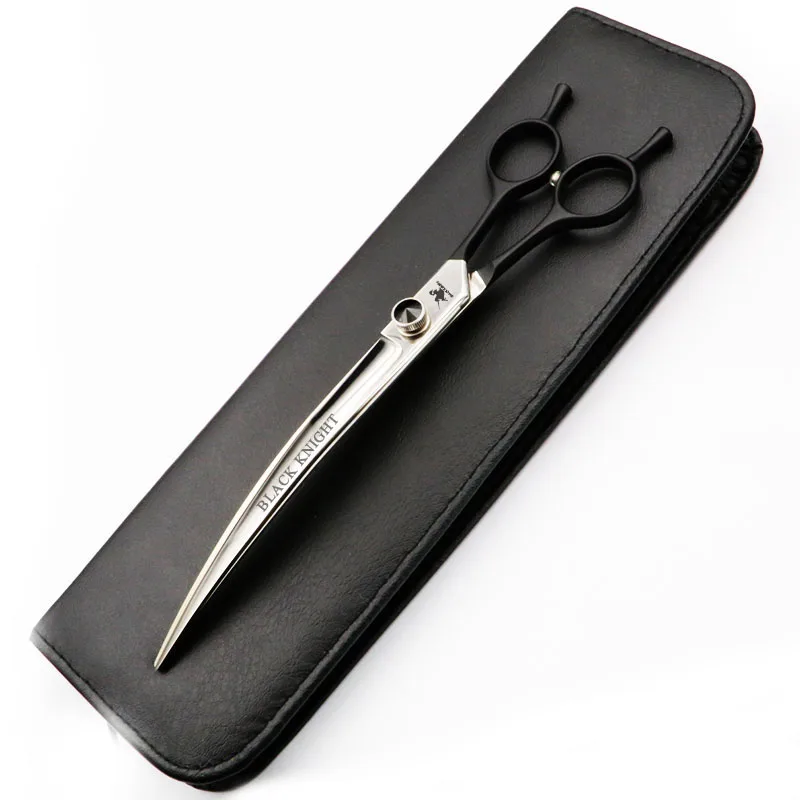 1 pcs add case " уход за домашними животными ножницы вниз Professional волос резка для товары собак и кошек черная ручка - Цвет: 1 pcs add case