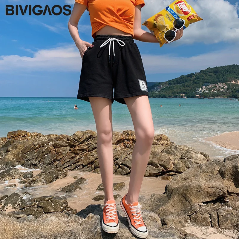 BIVIGAOS 2019 новые летние Стиль досуга шорты с надписью Свободные повседневные