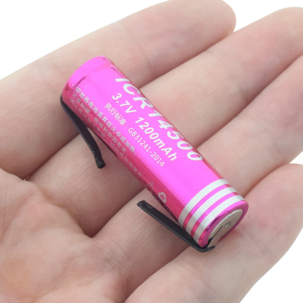 8/10 шт Новый 14500 литий ионный аккумулятор 3 7 V 1200mAh кнопочный Топ ячеек для фонарь