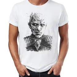 Новая мужская футболка с коротким рукавом The Night King Awesome Pencil Drawing Printed Tshirt Harajuku Streetwear Cool tees tops