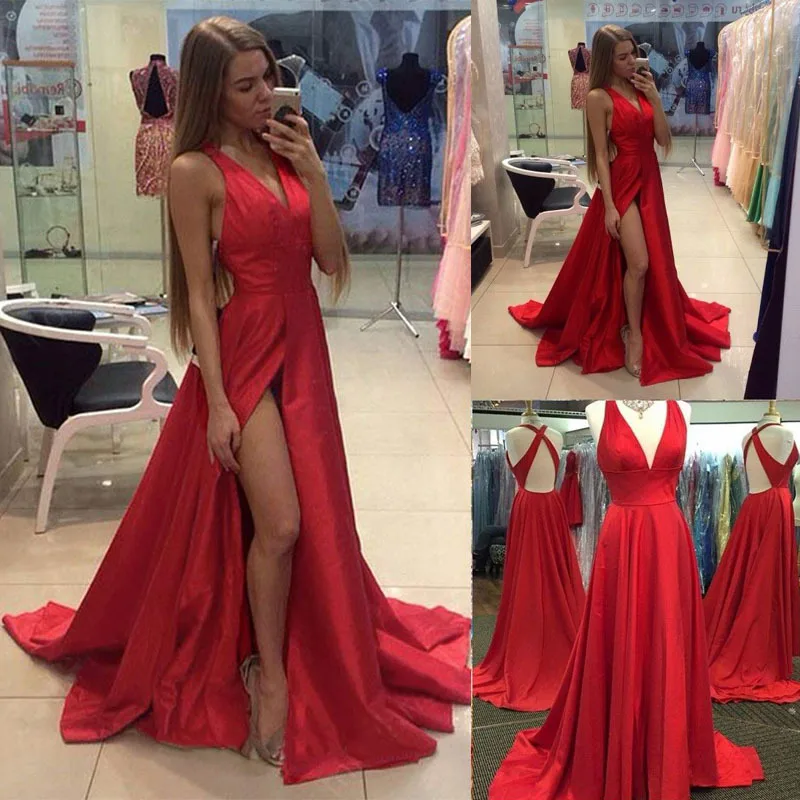 

Spaghetti Strap Asymmetrical Woman Dress 2019 Spring Summer Empire V Neck Party Club Maxi Dresses Backless Pure Color Vestido