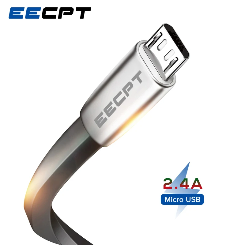 

EECPT Micro USB Cable 2.4A Fast Charging Data Microusb Phone Charger Cable for Android Samsung S7 Xiaomi Redmi Note 5 Honor Cord