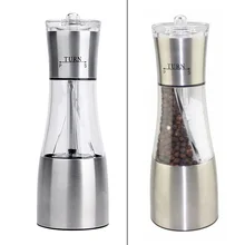 2 in 1 Salt Pepper Shakers Manual Mill Spices Peppercorn Grinder Steel Portable Kitchen Manual Salt Pepper Mill Muller Tool