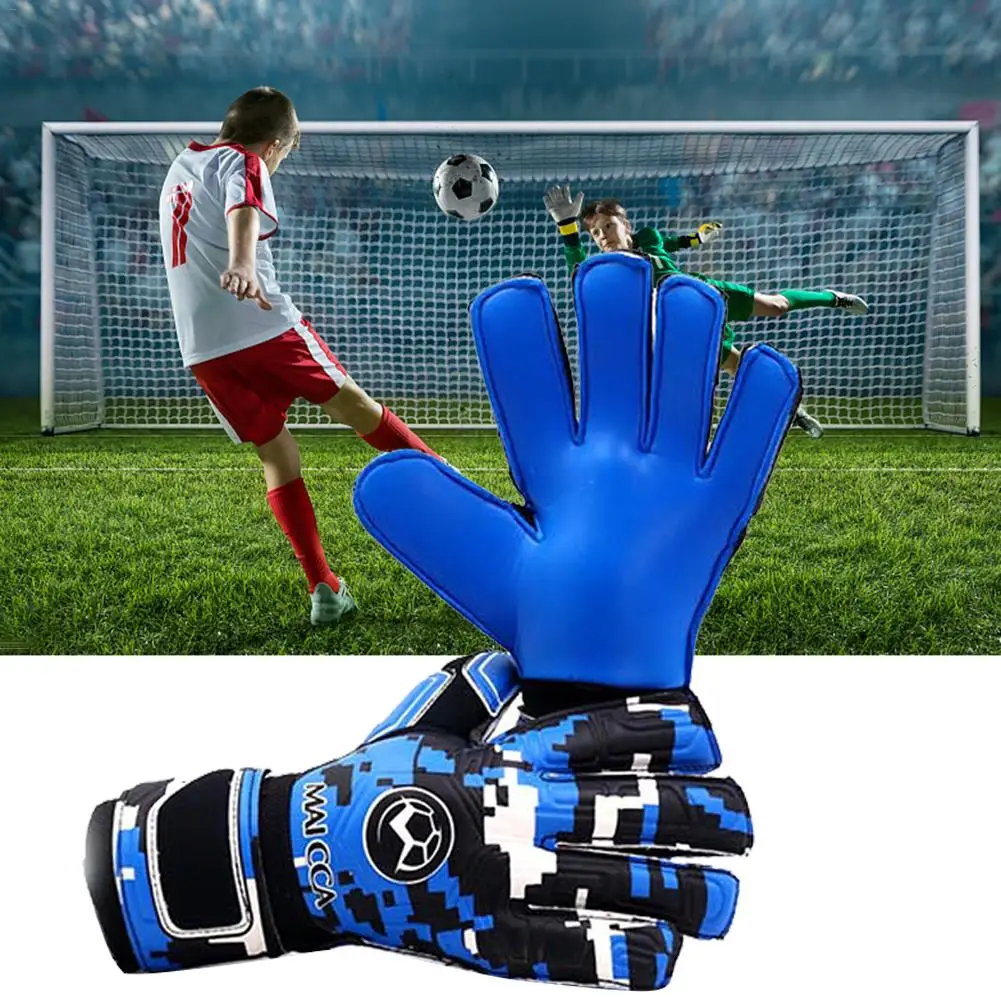 Футбольные вратарские перчатки высокого качества для взрослых, вратарские перчатки для спорта на открытом воздухе, Нескользящие латексные вратарские перчатки