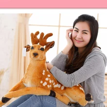 Чучело 85 см Плюшевые лежа пятнистого оленя игрушка кукла отличный подарок W093