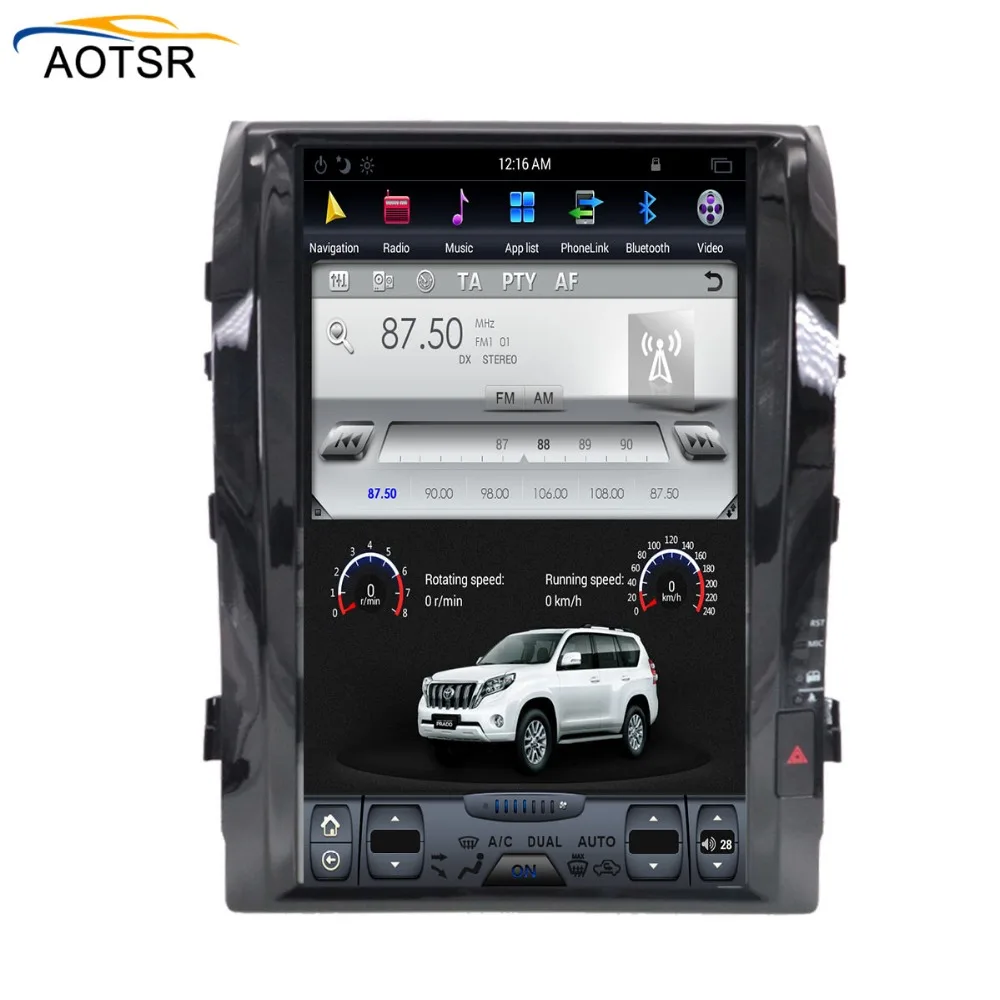 Excellent Tesla style 16"Android 7.1 HUGE Screen No Car DVD Player Stereo GPS Navigation Headunit For TOYOTA LAND CRUISER LC200 2008-2015 2