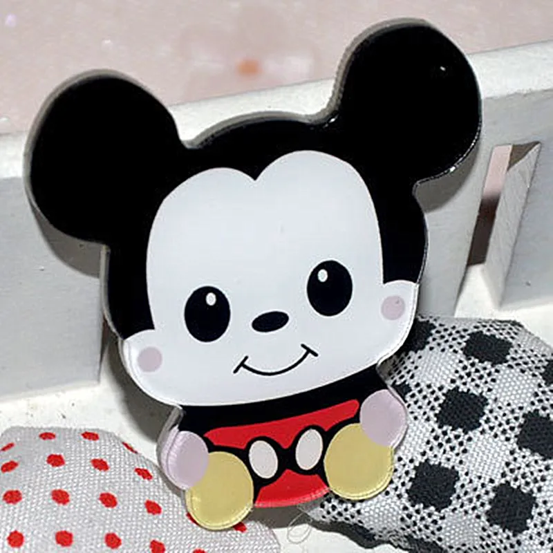 

1 PCS Cute Minnie Mickey Anime Cartoon Badges Acrylic Brooch Pins Breastpins Clothes Backpack Decoration Accessories Kid' Gifts