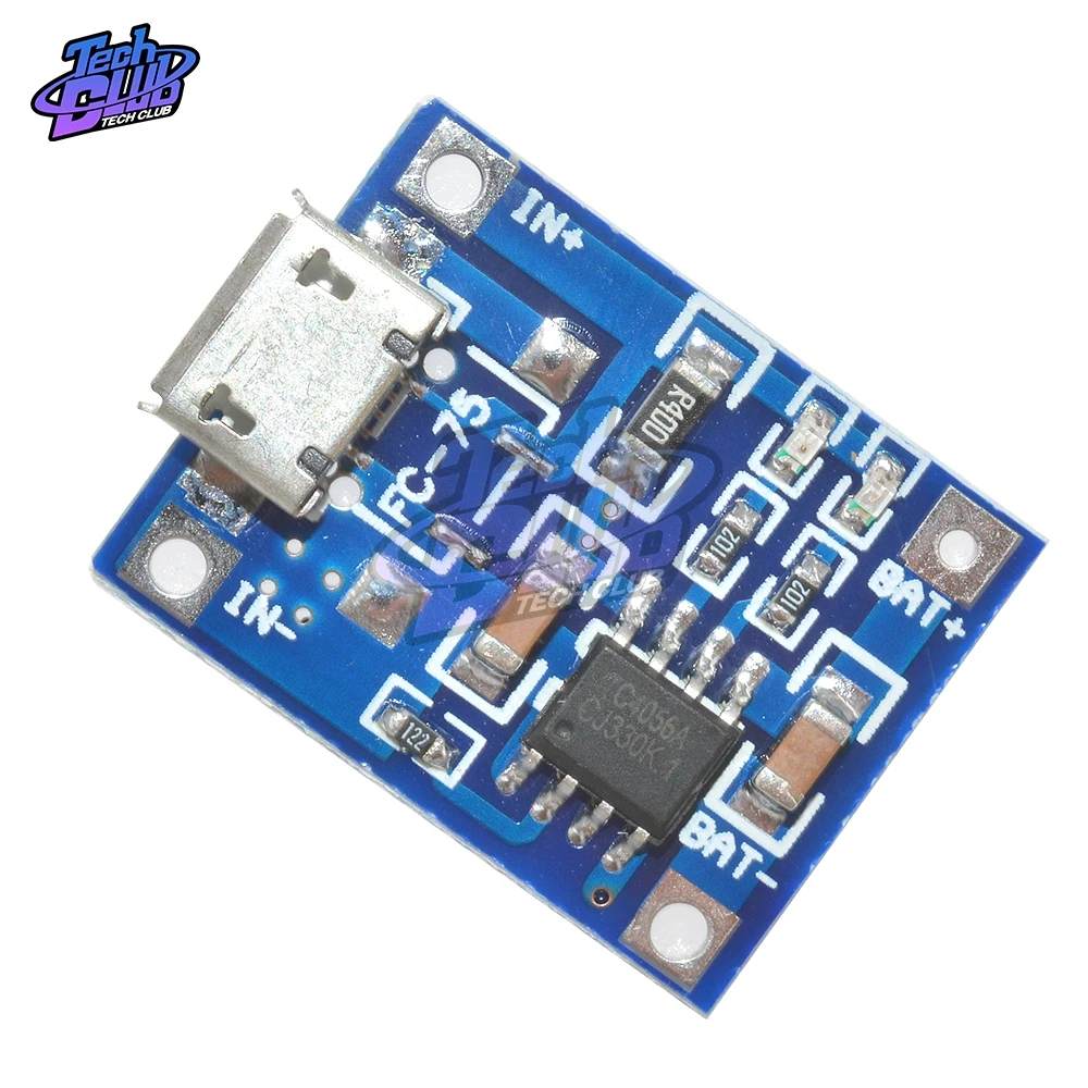 

TP4056 5V 1A Micro USB 18650 Lithium Battery Charging Board Charger Module Protection Dual Functions for Arduino Diy Kit