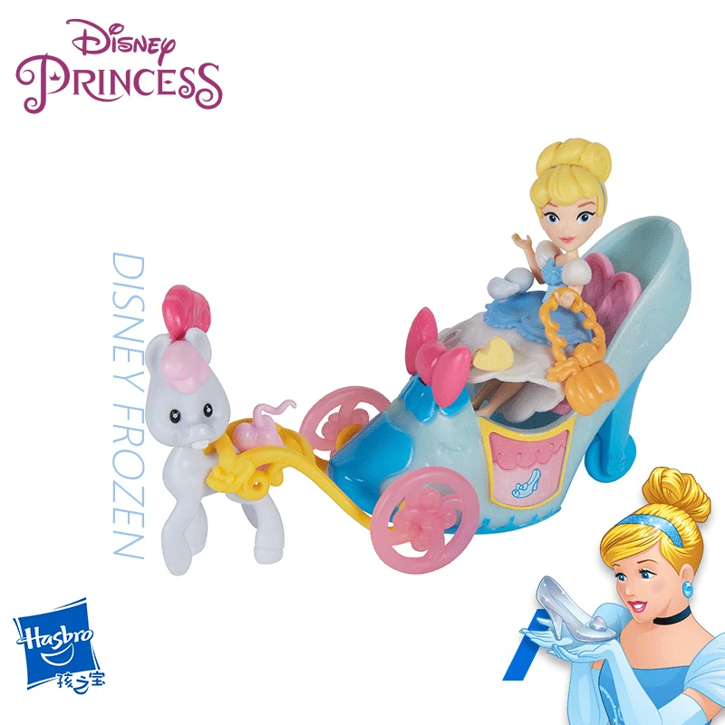 

Hasbro Disney Princesses Mini Character Carriage Set Snow White Girl Toys Action Figure Birthday Gifts Doll Collection