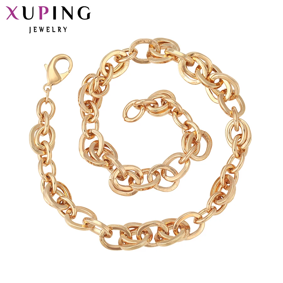 

11.11 Xuping Christmas discount Fashion Big Necklace Top Quality Special Design Gold Color Plated Big Necklace Jewelry 40018