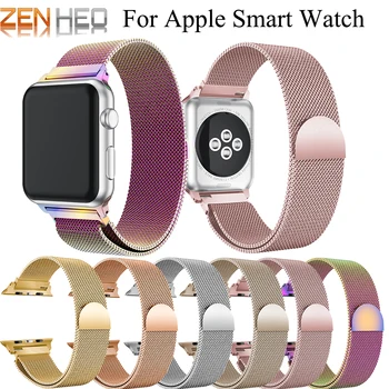 

For Apple Watch Series 4 1 2 3 Band Milanese Loop Stainless Steel Bracelet Strap for Apple Watch Band 38 42 40 44mm Wristband