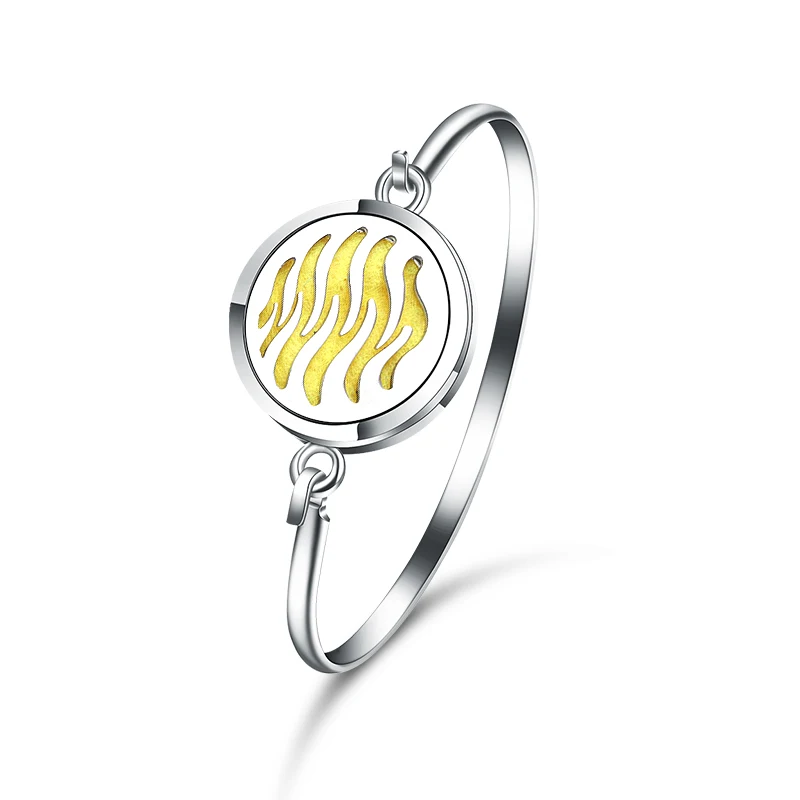 

2019 Aroma Diffuser Ripple Bracelet Bangle Stainless Steel Aromatherapy Essential Oil Diffuser Perfume Lockets Bracelet Jewelry
