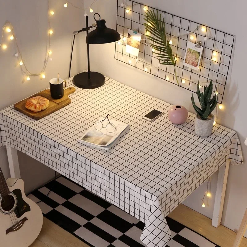 

Tablecloths cloth art cotton and hemp small fresh INS Nordic wind net red girl heart desk cushion table table cloth rectangular