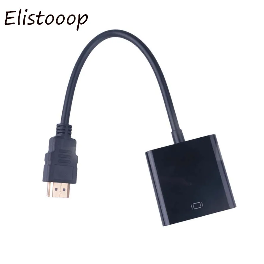 Адаптер конвертер Elistooop 1080P HDMI в VGA для папа Мама цифро аналоговый видео аудио