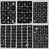 141pcs Small Reusable Face Body Painting Tattoo Stencil Sticker Temporary Airbrush Geometric Floral Fairy Tattoo Stencils Set ► Photo 2/6