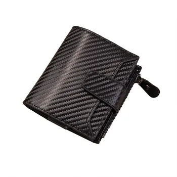 

Woman Man Bag Fashion Aluminum Alloy Credit Bank Carbon Fiber Card Package Wallet tarjetero hombre money clip leather