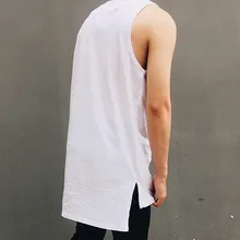 Мужская повседневная майка в стиле хип-хоп, асимметричная длинная майка, мужская майка без рукавов, регаты masculina, удлиненные топы на бретелях