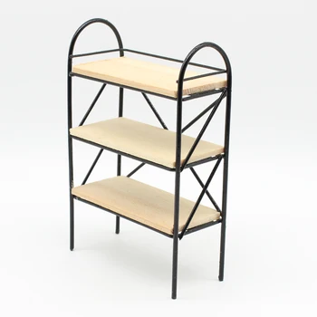 

Miniature Bookshelf Rack Shelf Wooden Multifunctional Rack Furniture for Dolls House Decorations Dolls House Accessories