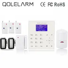 QOLELARM Español/Polaco/menú Danés de sistema de Alarma Inalámbrica GSM seguridad Para El Hogar sistemas de Alarma WIFI pantalla táctil de alarma incorporada sirena