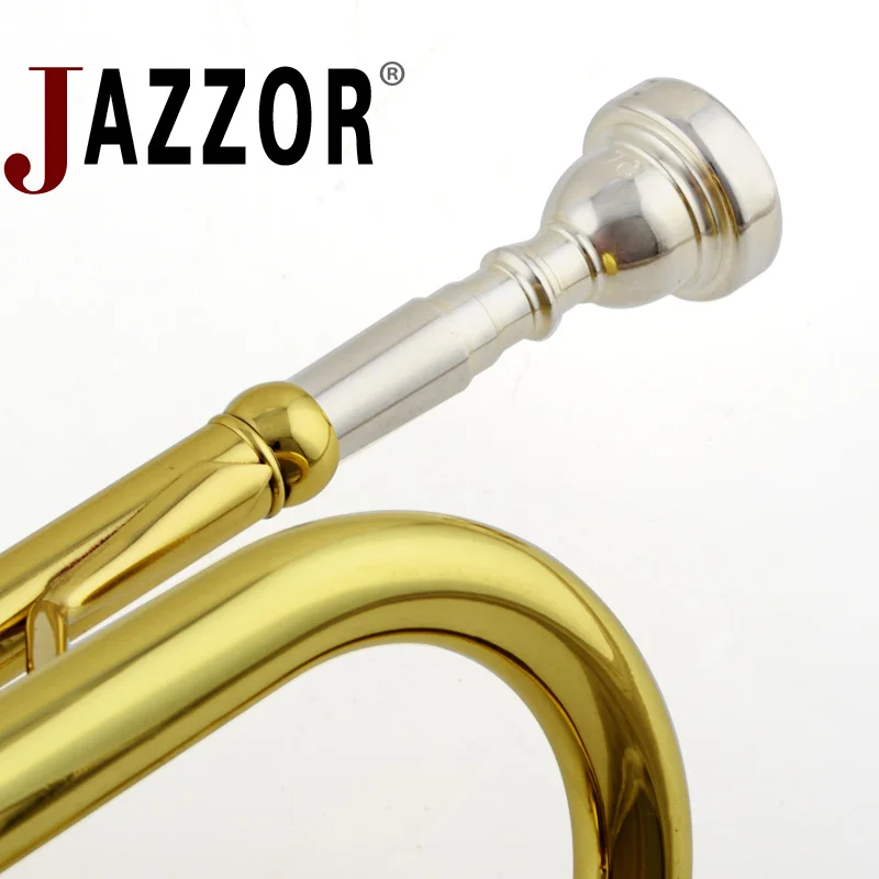 Плоская Золотая лакированная труба JAZZOR JBTR 300 B с ремешком золотого/серебряного