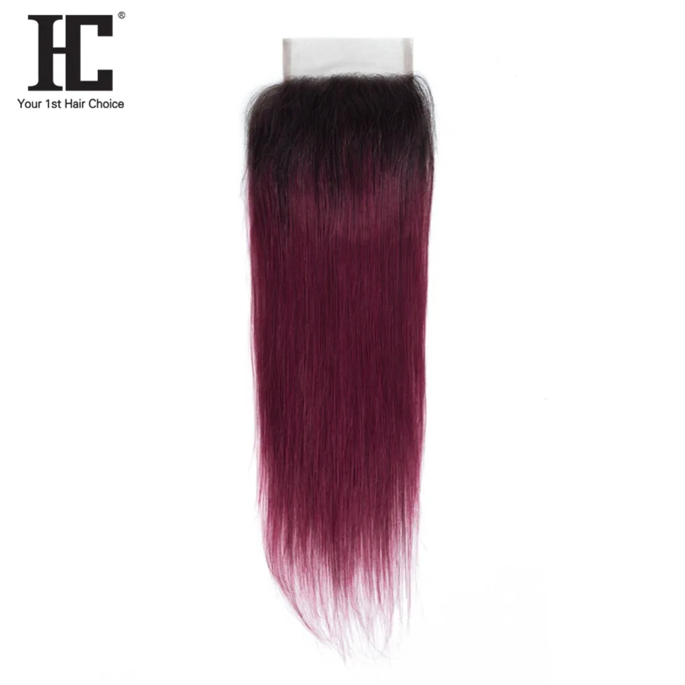 Fecho Não Remy Extensões de Cabelo Humano