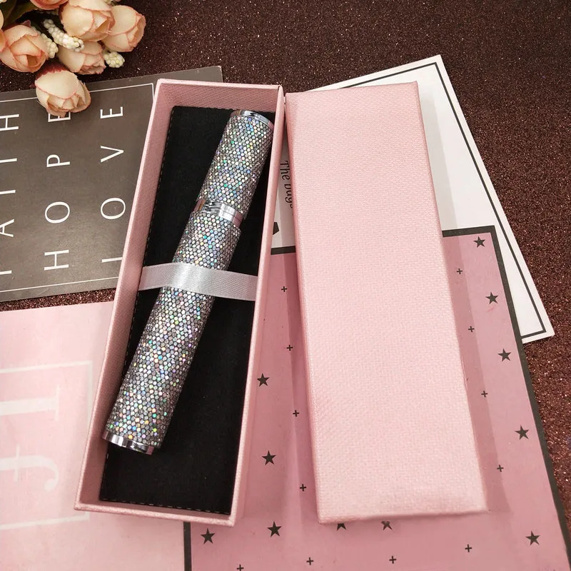 10 шт высокое Класс красочные блестящие DIY пустой тубы с тушью для ресниц с палочка для ресниц Кисть крем для ресниц контейнер бутылки флаконы с коробкой - Цвет: With Pink Box