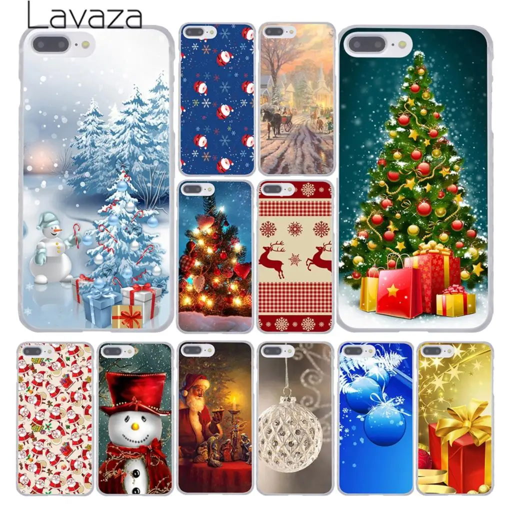 

Christmas Snow Reindeers Santa Tree New Year Phone Cover Case for Apple iPhone 7 7 Plus 6 6s Plus 5 5S SE 5C 4 4S Coque Shell
