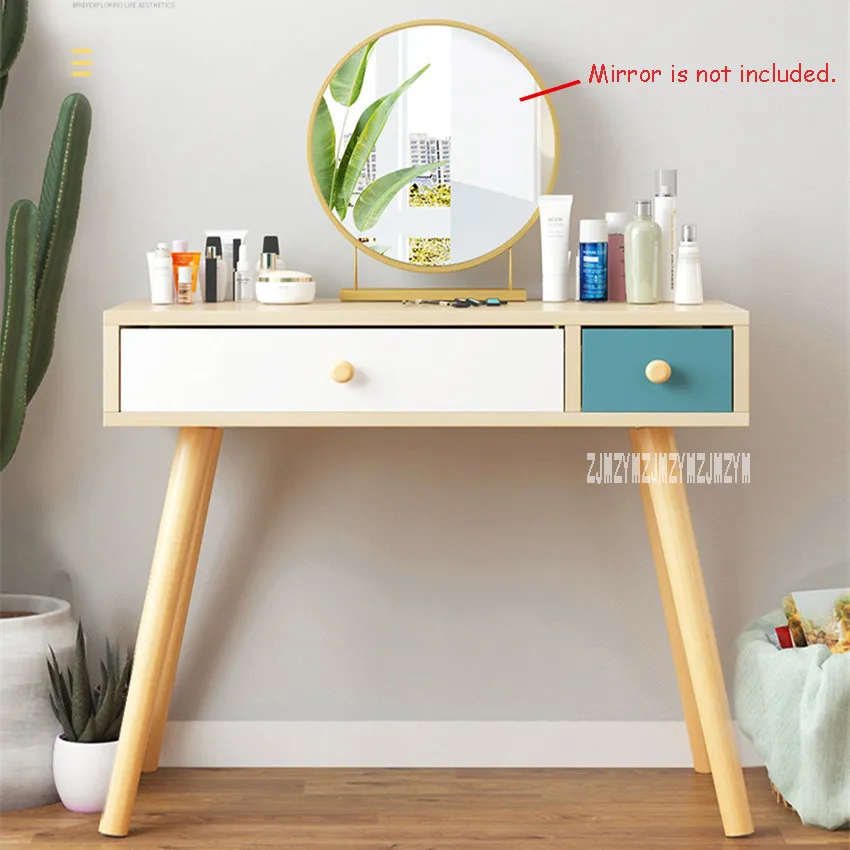  B2507 Bedroom Furniture Modern Dresser Manmade Board Solid Wood Leg Dressing Table Creative Toilet  - 33051547475