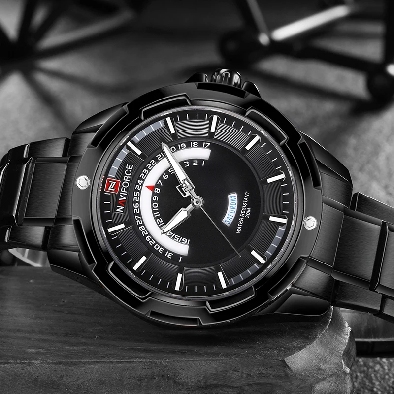 Naviforce Спортивные часы Для мужчин Роскошные Top Brand аналоговые кварцевые Мода