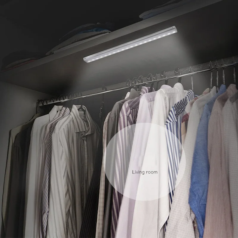 buy 10 LED Charging Cabinet Lights Motion Sensor Night Light with Magnetic Strip TN88