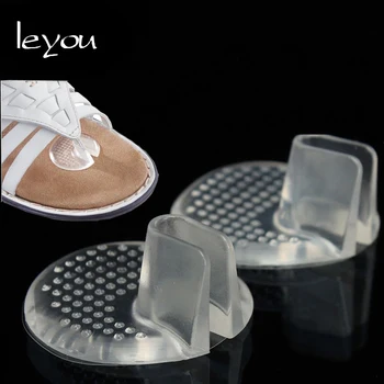 

Leyou Foot Gel Silicone Toe Clip Flip Flops Forefoot Pad Slippers Insoles Transparent Gel Shoes Inserts Sandals Inserts