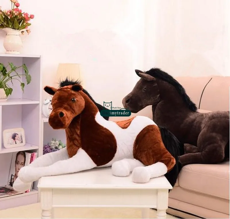 Dorimytrader 130cm X 60cm Giant Stuffed Soft Plush Emulational Animal Horse Toy 4 Color Great Baby Gift Free Shipping DY60252 (14)