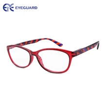 Очки для чтения с прозрачным цветным дизайном, тонкие и элегантные женские очки для чтения с красивыми узорами для дам