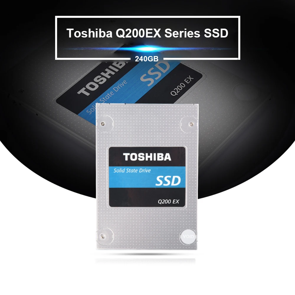 Toshiba Q200EX серии SSD 2,5 дюймов 240 ГБ SATA3.0 6 ГБ/сек. Порты и разъёмы твердотельный диск 550 МБ/с. читать Скорость 510 МБ/с. записи Скорость
