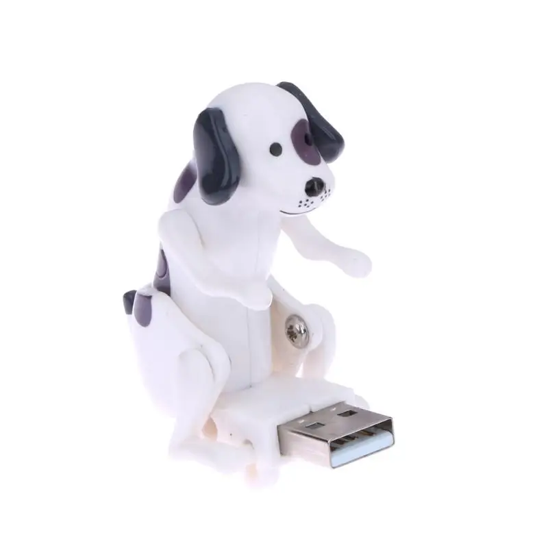 

New White Mini Funny Cute USB Humping Spot Dog Toy USB Gadgets For PC Laptop Gift for Kids Computer Peripherals USB Gadgets