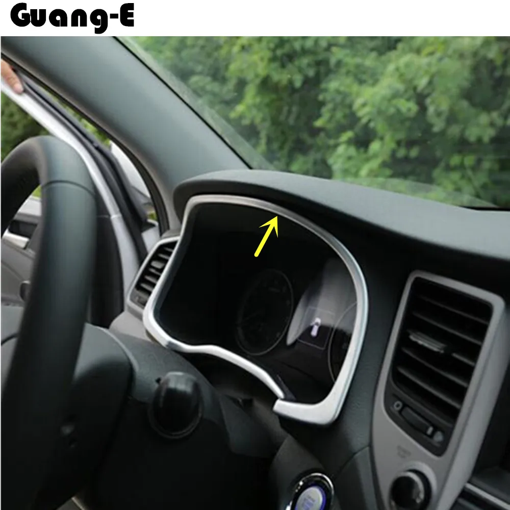

High Quality car garnish detector trim ABS dashboard meter Instrument Panel gauge frame 1pcs For Hyundai Tucson 2015 2016 2017