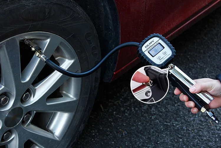 Koop Nieuwe Digitale Auto Vrachtwagen Air Bandenspanning Inflator Gauge LCD Display Dial Meter Voertuig Tester Bandenspanning Pistool Monitoring Tool