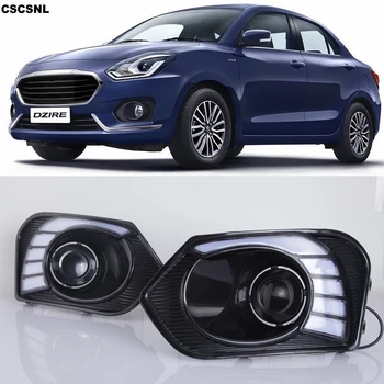 

CSCSNL 2pcs 12V LED Daytime Running Light Daylight For Suzuki Dzire 2017 2018 With Turn Signal Relay Waterproof ABS Car DRL Lamp