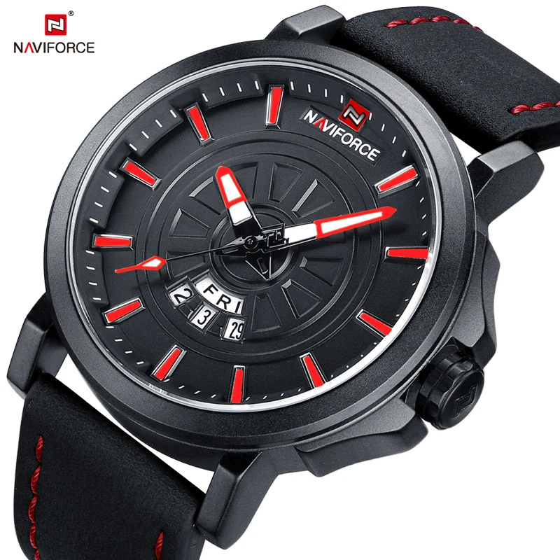 

NAVIFORCE Top Luxury Brand Men Sports Army Military Watches Men's Quartz Analog Male Clock Waterproof Watch Relogio Masculino