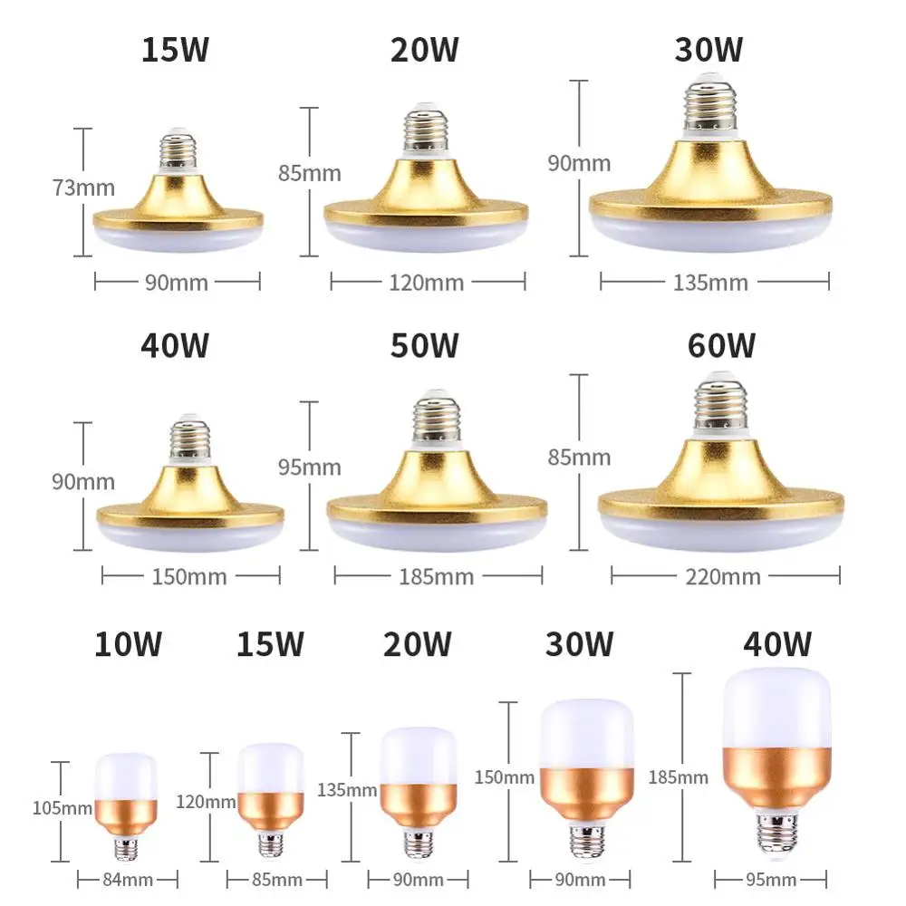 Светодиодная лампа UFO E27 теплый белый свет 15 Вт 20 30 40 50 60 Вт|bombillas led|bombillas led 10wled 10w |