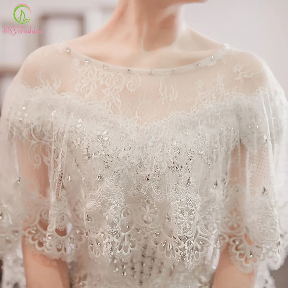 Acheter Jane Vini Blanc Plus La Taille Chale De Mariee Bolero De